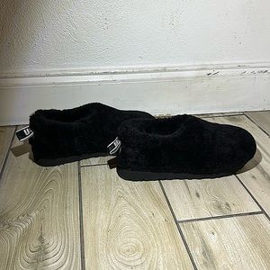 UGG Boots Women Black Suede Leather Genuine Fur Lamb SIZE: USA 8